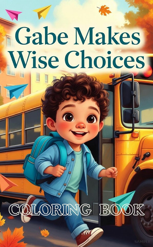 Gabe Makes Wise Choices coloring book front cover